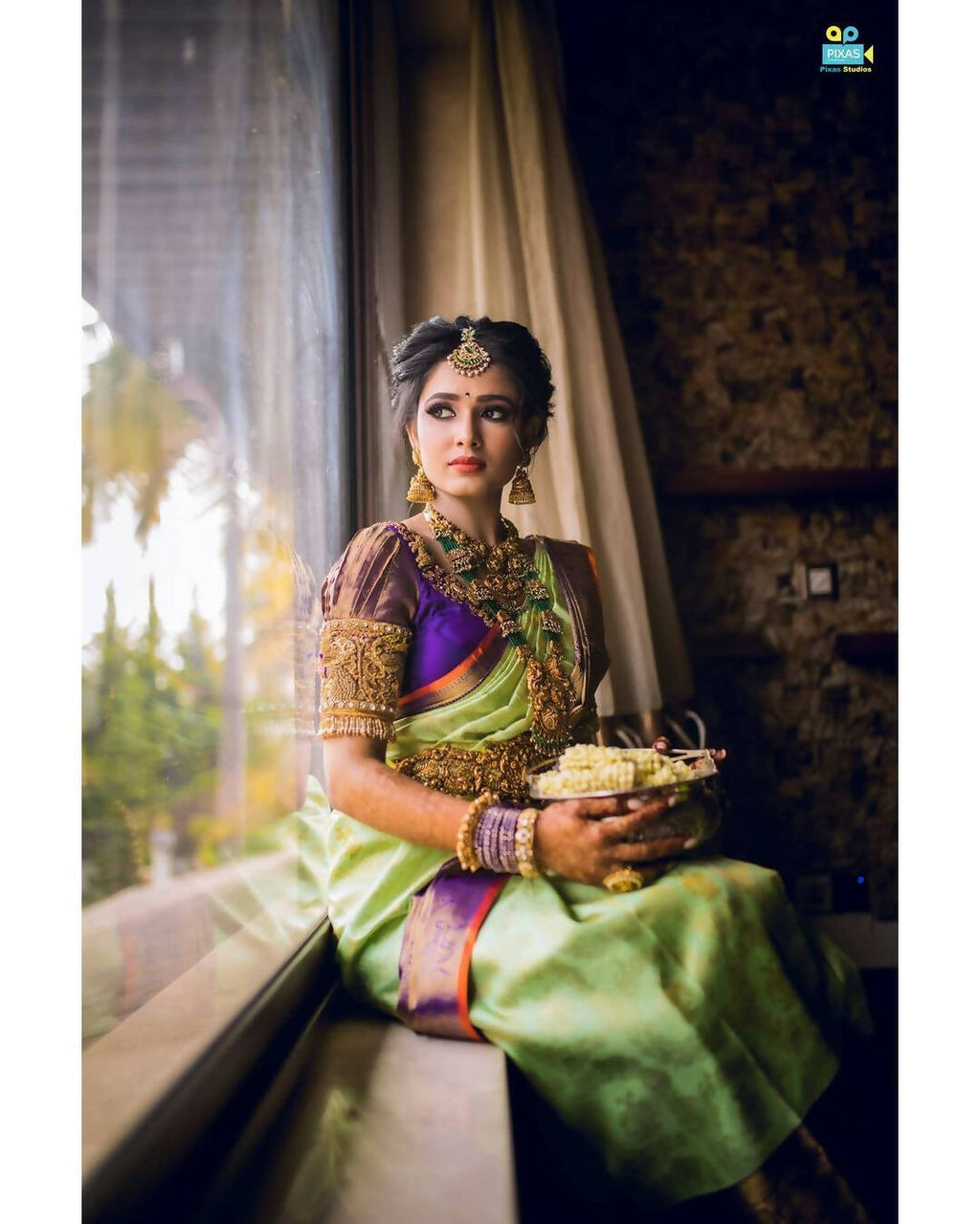 DEIANA'S Beautiful Designer Golden zari Soft Lichi Silk Saree - Pista | Grocsy