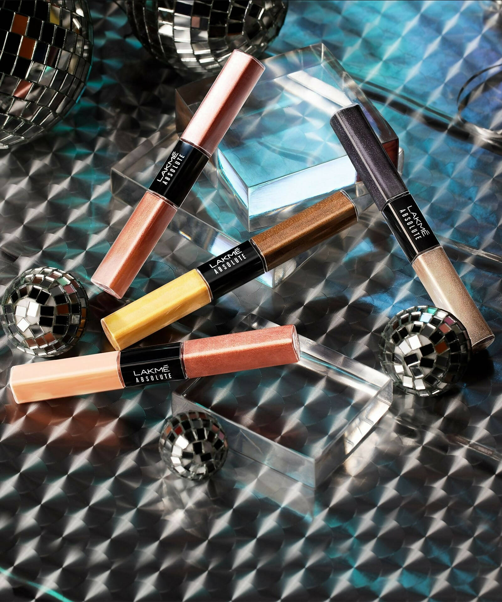 Lakme Absolute Explore Liquid Eye Shadow - Pink Champagne & Copper Glitter | Grocsy