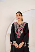 The52 Women's Gorgeous Rayon Fabric Thread Work Straight Kurta Palazzo Set | Grocsy