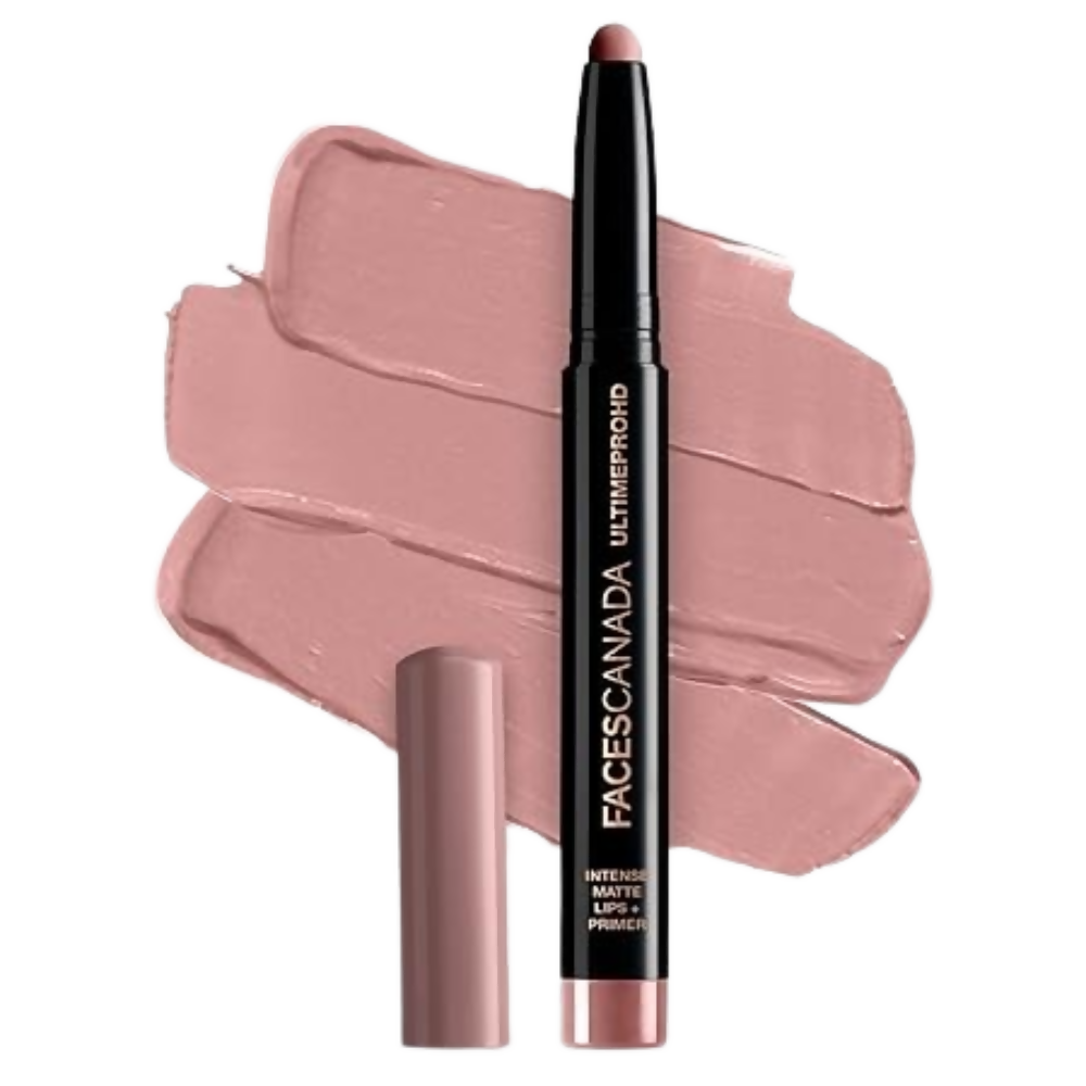 Faces Canada Ultime Pro HD Intense Matte Lipstick + Primer - Hazel (Brown) | Grocsy
