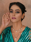 Layered Pearl and Silver Neckpiece (silver) - Ruby Raang | Grocsy