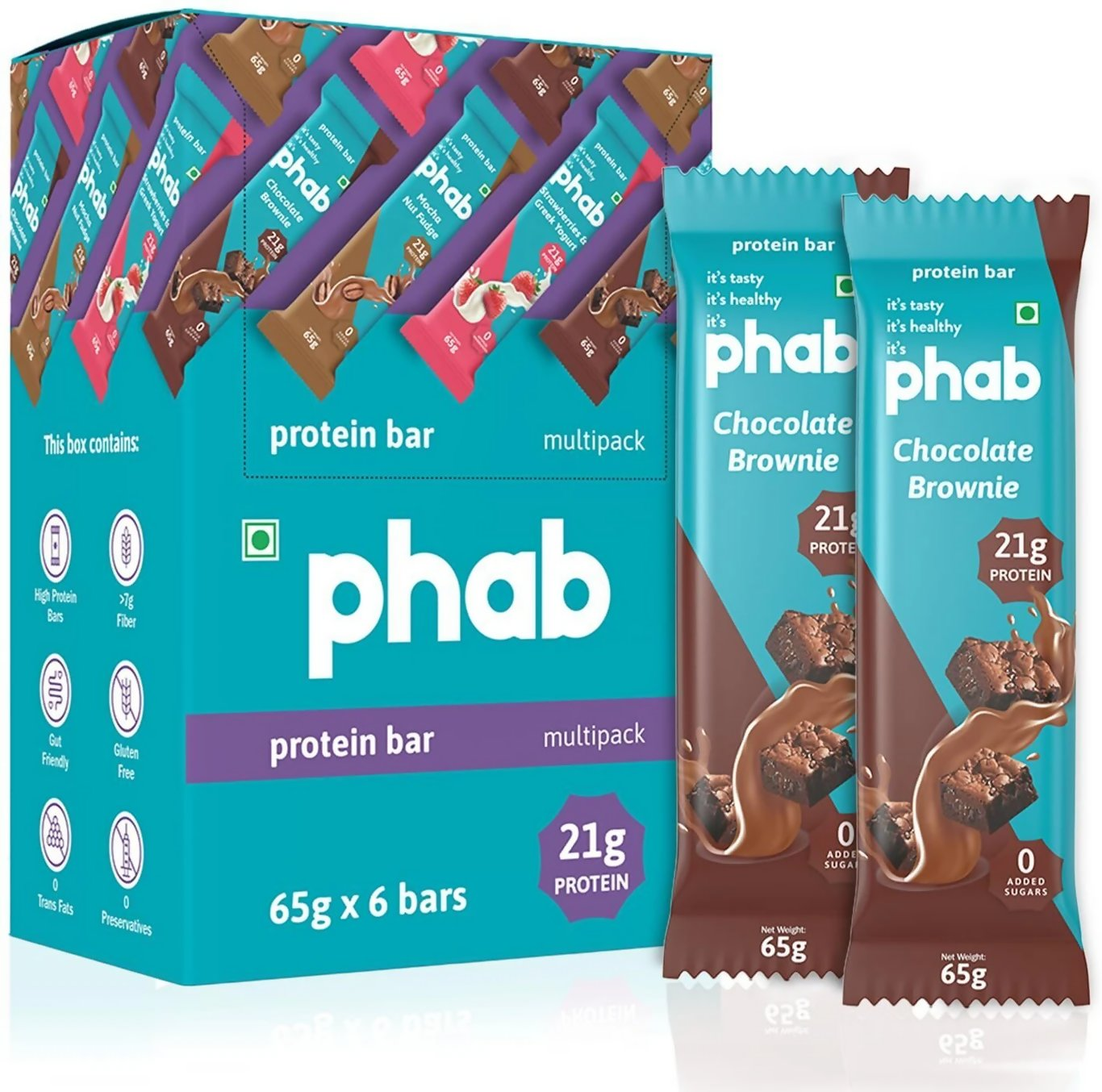 Phab Protein Bars With Protein Chocolate Brownie | Grocsy