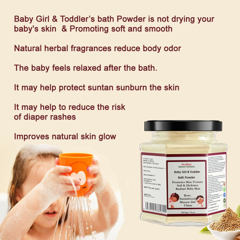DevElixir Girl Baby Ubtan Natural Bright & Glowing Skin Tone | Grocsy