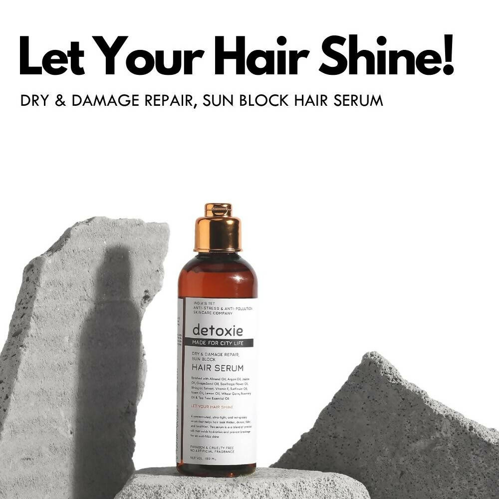 Detoxie Dry & Damage Repair Sun Block Hair Serum | Grocsy