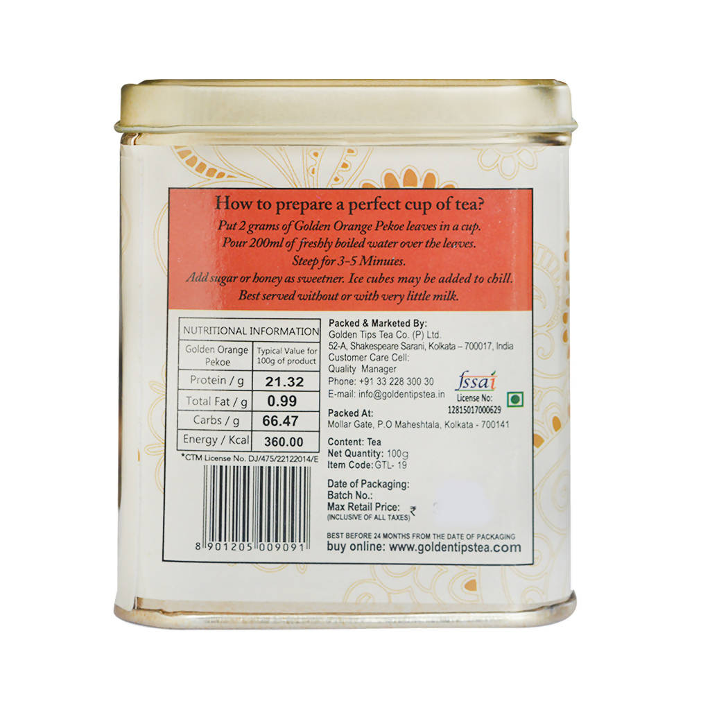 Golden Tips Golden Orange Pekoe Tea - Tin Can | Grocsy