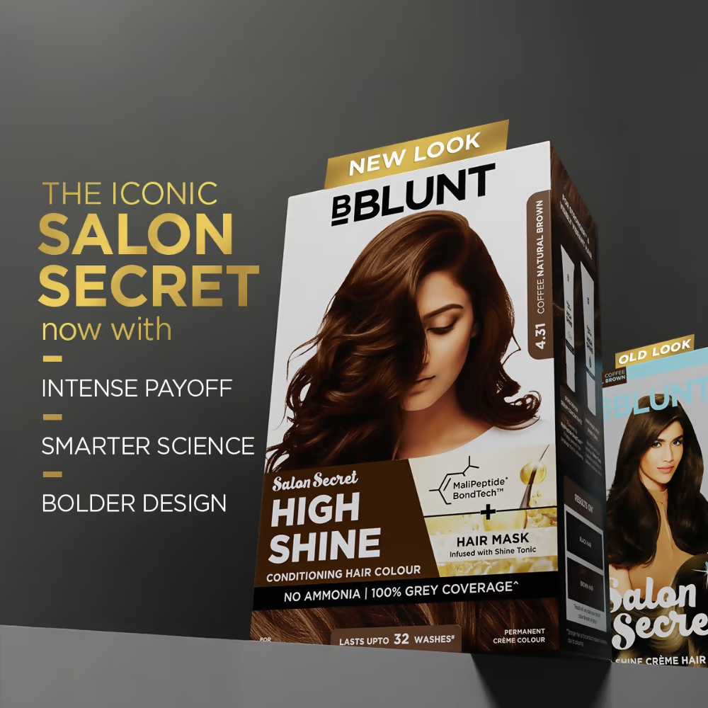BBlunt Salon Secret High Shine Conditioning Hair Colour - Coffee Natural Brown | Grocsy