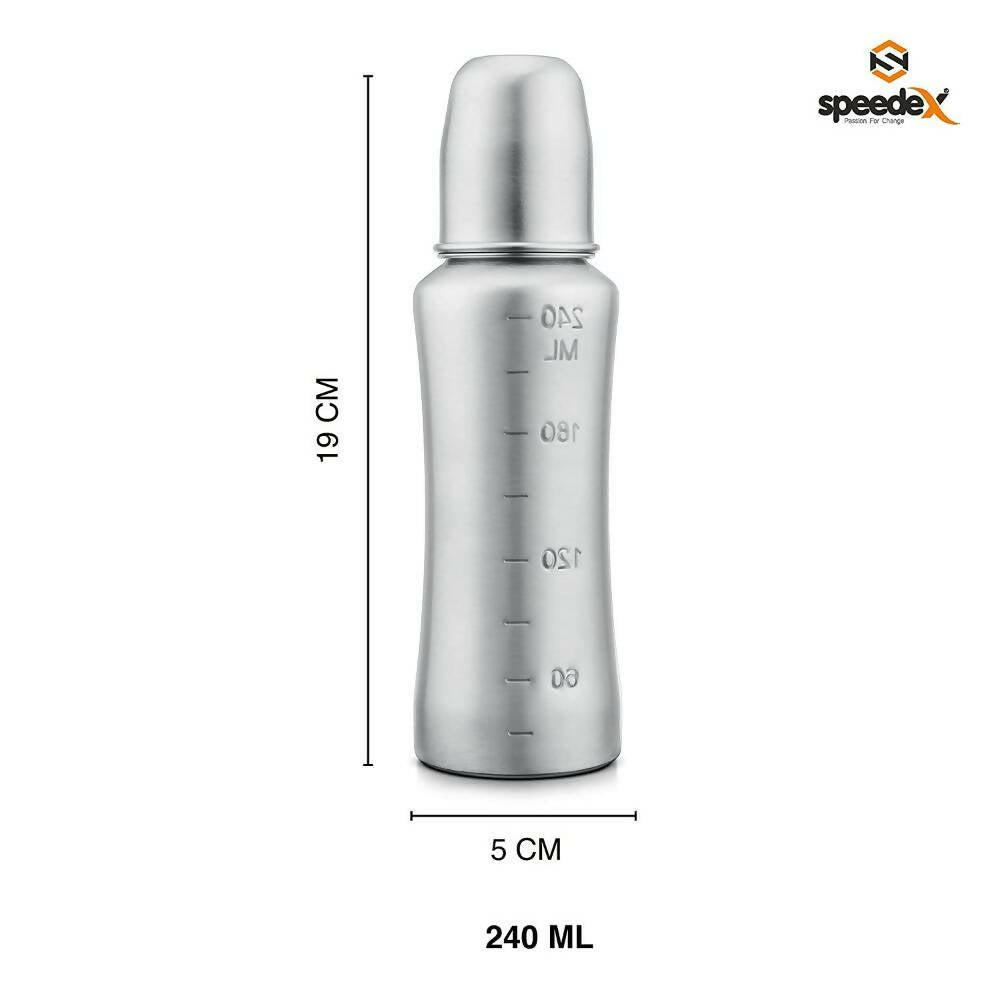 Speedex Stainless Steel Infant Baby Feeding Bottle | Grocsy