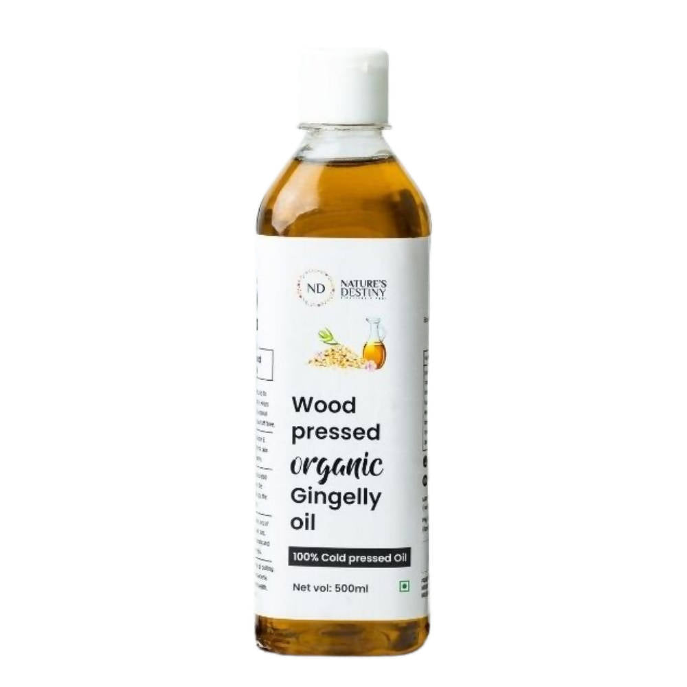 Nature's Destiny Wood pressed Organic Gingelly Oil | Grocsy