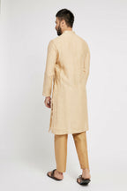 Ethnic India Beige Men's Kurta Ethnic Motifs | Grocsy