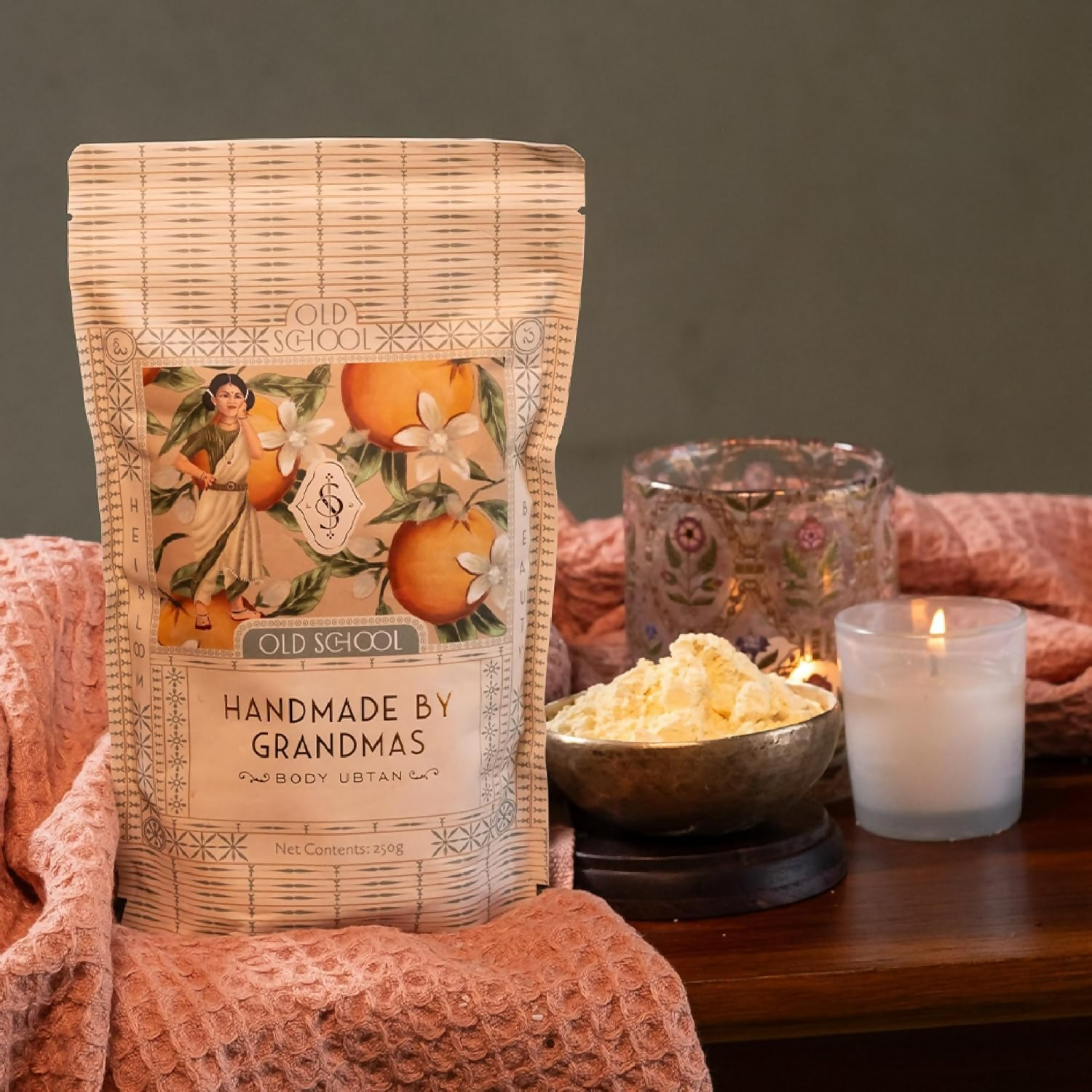 Old School Rituals Handmade By Grandmas Baby Body Ubtan Natural Bath Powder | Grocsy