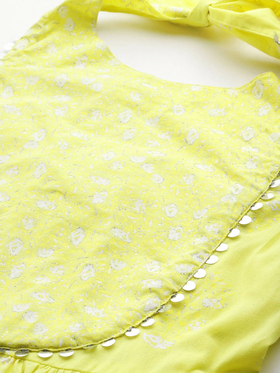Ahalyaa Women's Traditional wear Dress - Yellow | Grocsy