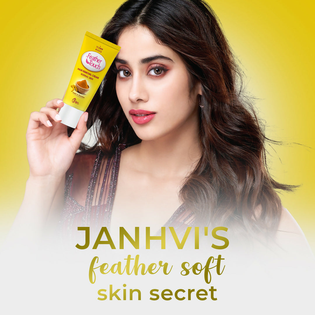 VI-JOHN Women Feather Touch Haldi & Chandan Hair Removal Cream for Women For Normal Skin, Suitable for Legs, Underarms, Bikini Line, Arms | Grocsy