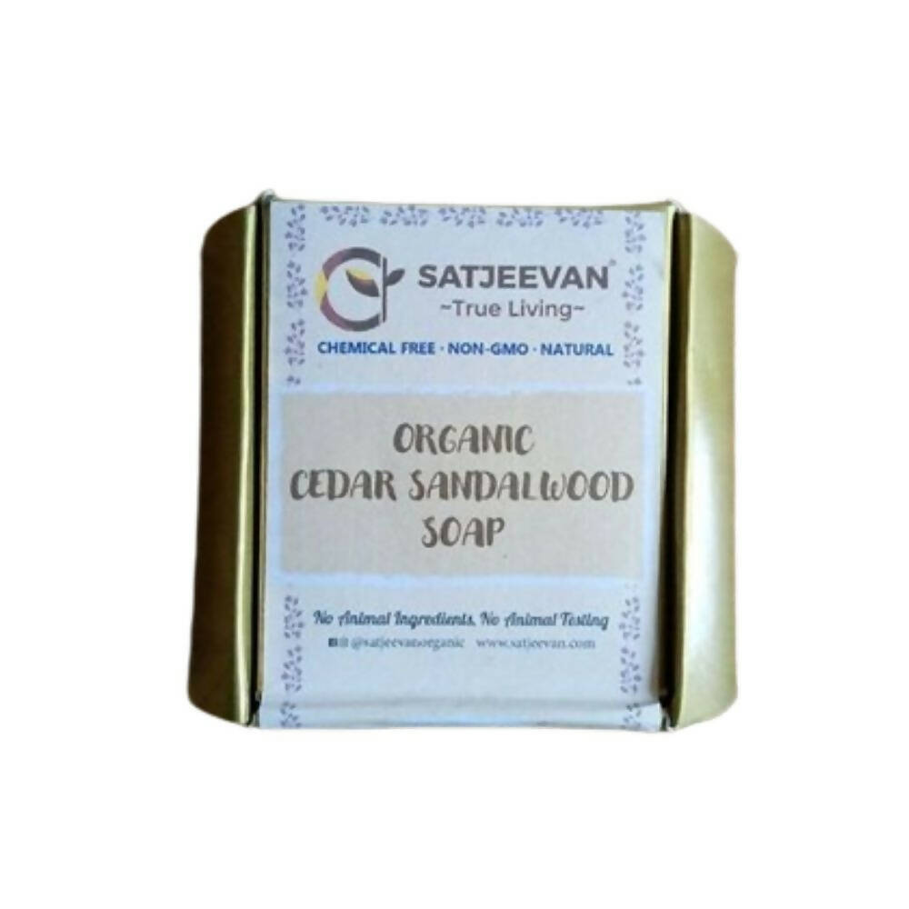 Satjeevan Organic Cedar Sandalwood Soap | Grocsy
