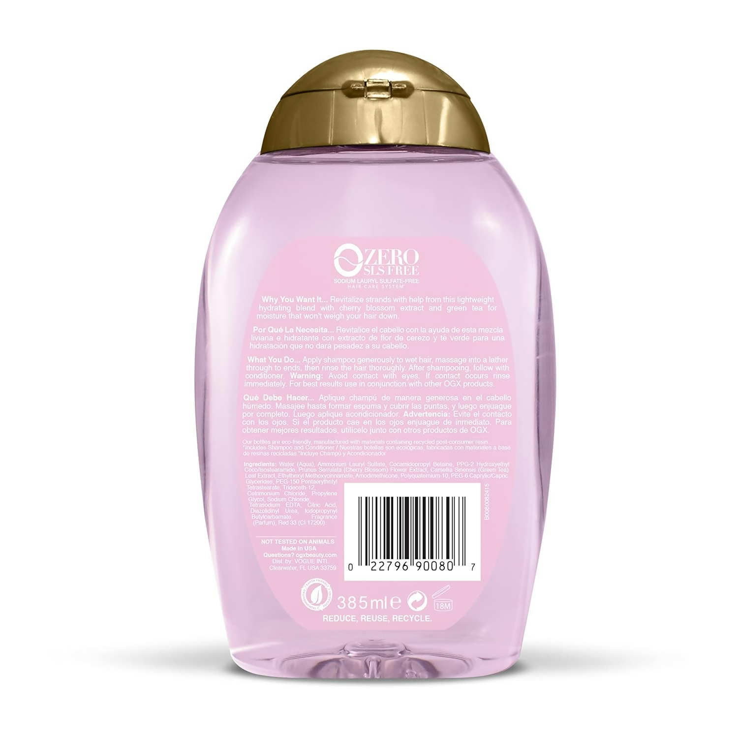 OGX Heavenly Hydration Cherry Blossom Shampoo | Grocsy