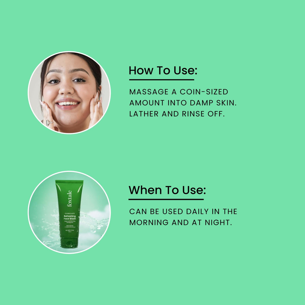 Foxtale Refreshing Face Wash For Deep Cleansing with Niacinamide - Hydrates & Brightens Skin | Grocsy