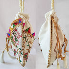 JS Fashion Embroidered Handcrafted Wedding Potli Bag with Beads | Grocsy