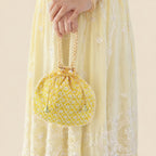 JS Fashion Embroidered Handcrafted Wedding Potli Bag with Beads | Grocsy
