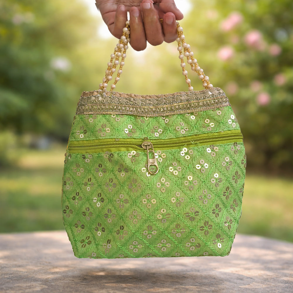 JS Fashion Wedding Potli Bag for Women with Drawstring Closure | Grocsy