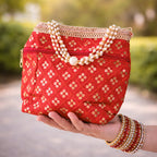 JS Fashion Wedding Potli Bag for Women with Drawstring Closure | Grocsy