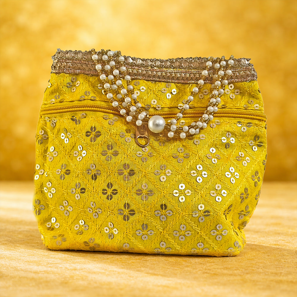 JS Fashion Wedding Potli Bag for Women with Drawstring Closure | Grocsy