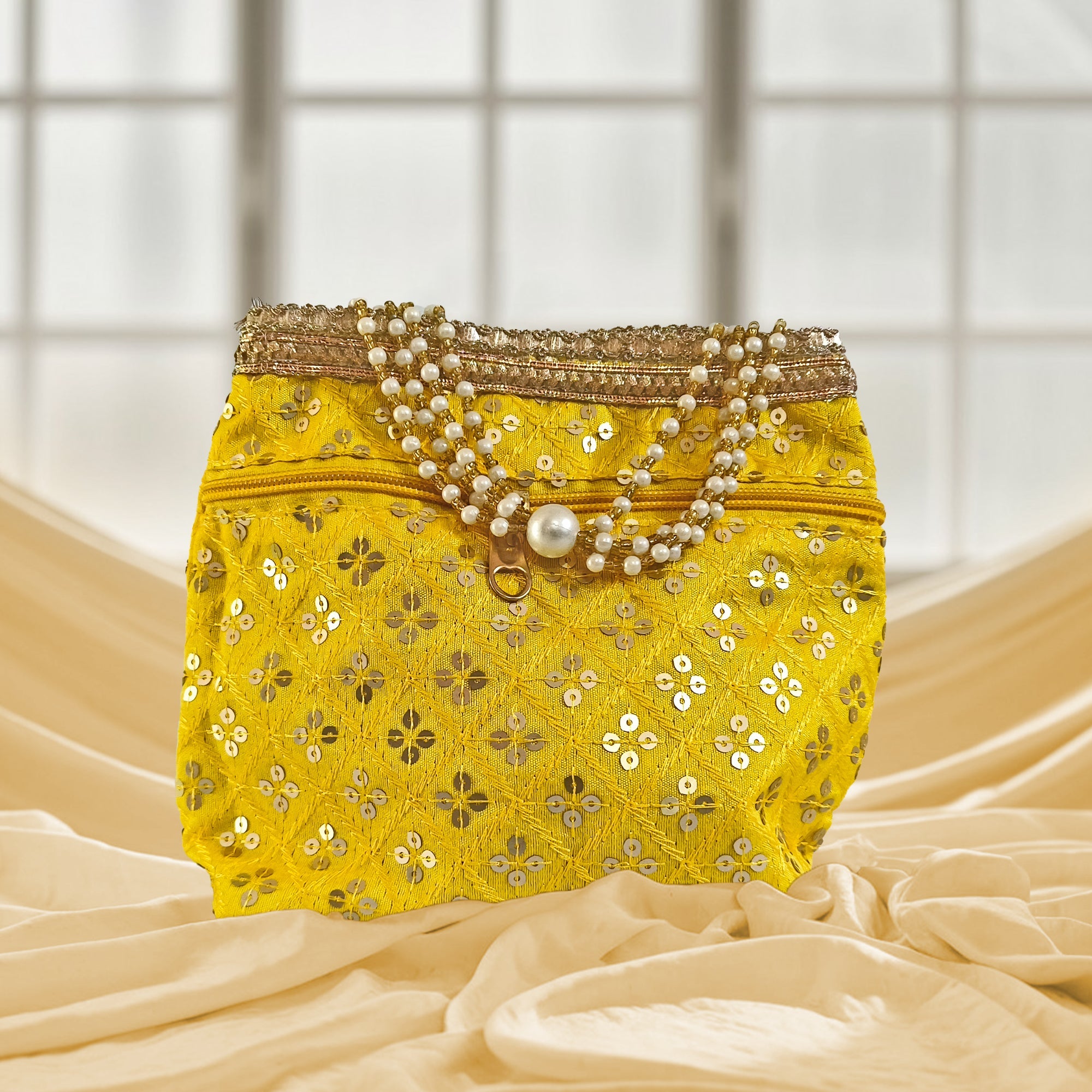JS Fashion Wedding Potli Bag for Women with Drawstring Closure | Grocsy