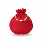 JS Fashion Embroidered Handcrafted Wedding Potli Bag with Beads | Grocsy