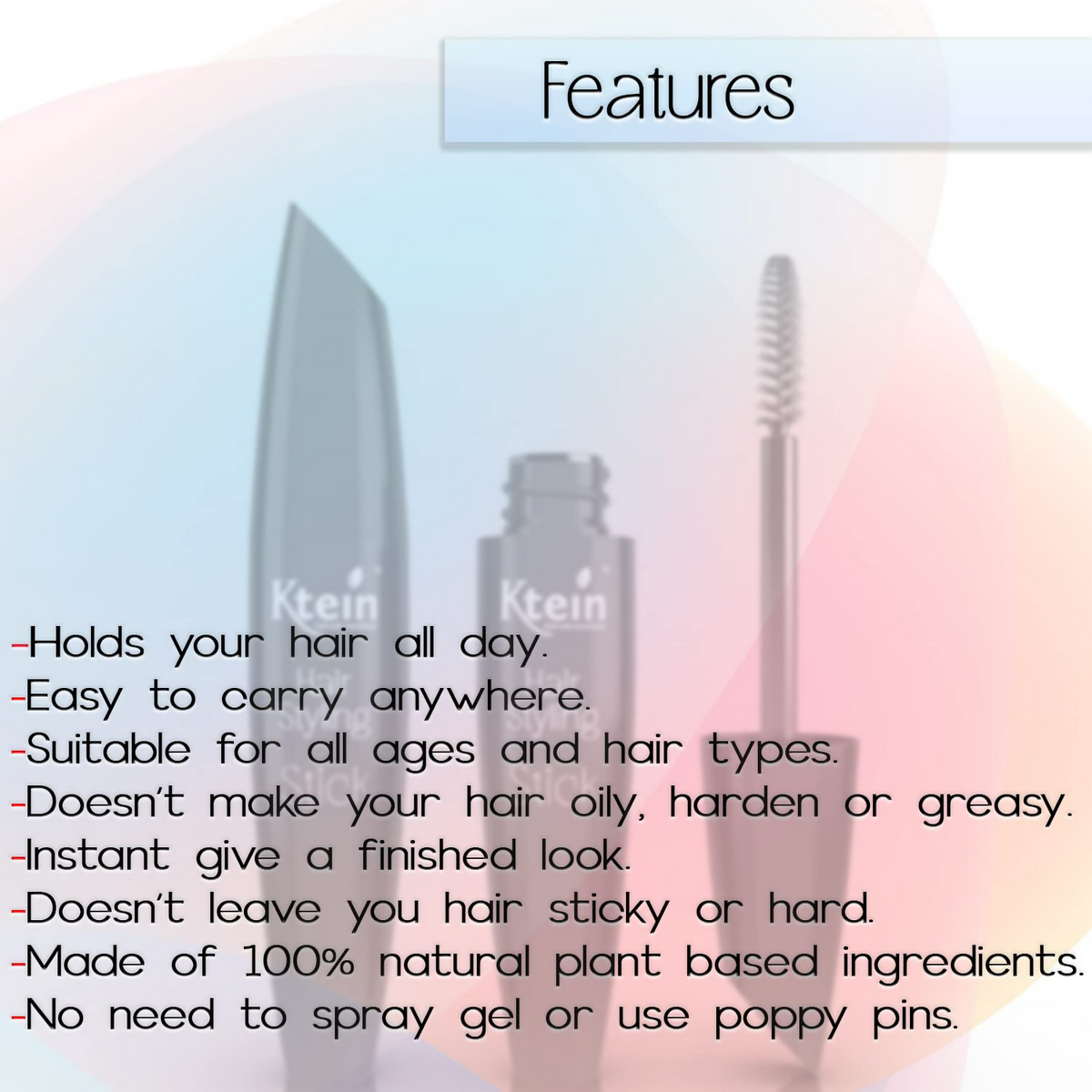 Ktein 100% Natural Plant Based Hair Styling stick | Grocsy