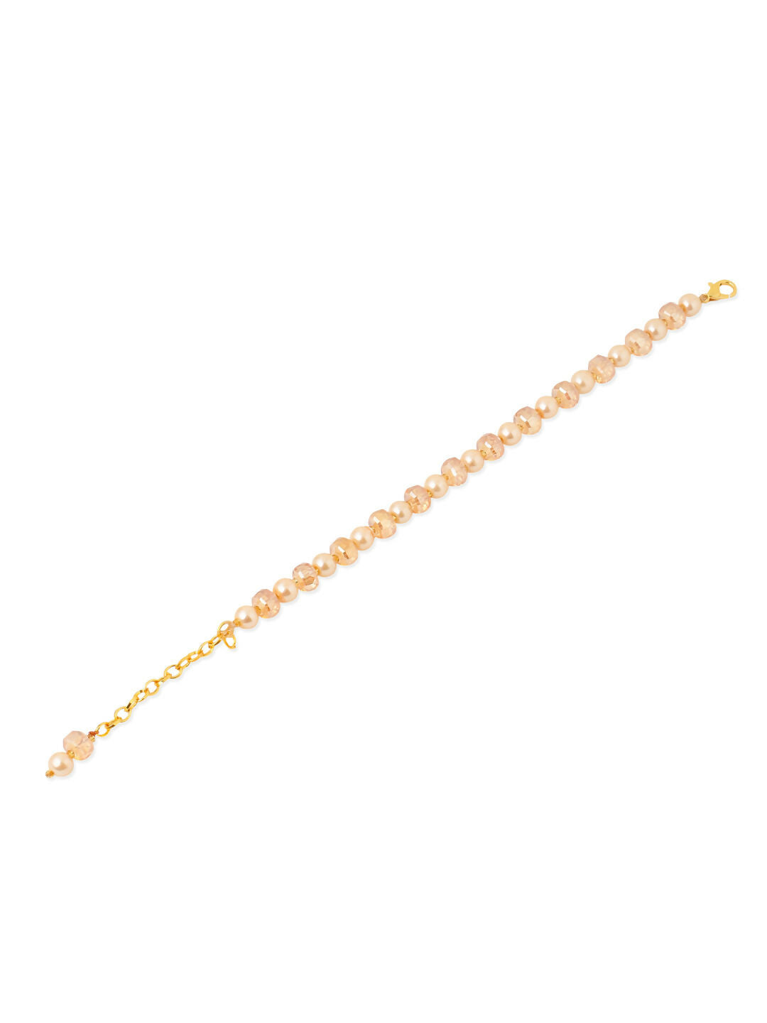 NVR Women Gold Toned Artificial Beads Wraparound Bracelet | Grocsy