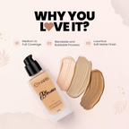 MARS Cosmetics Blossom Soft Matte Full Coverage Foundation - 01 Porcelain | Grocsy