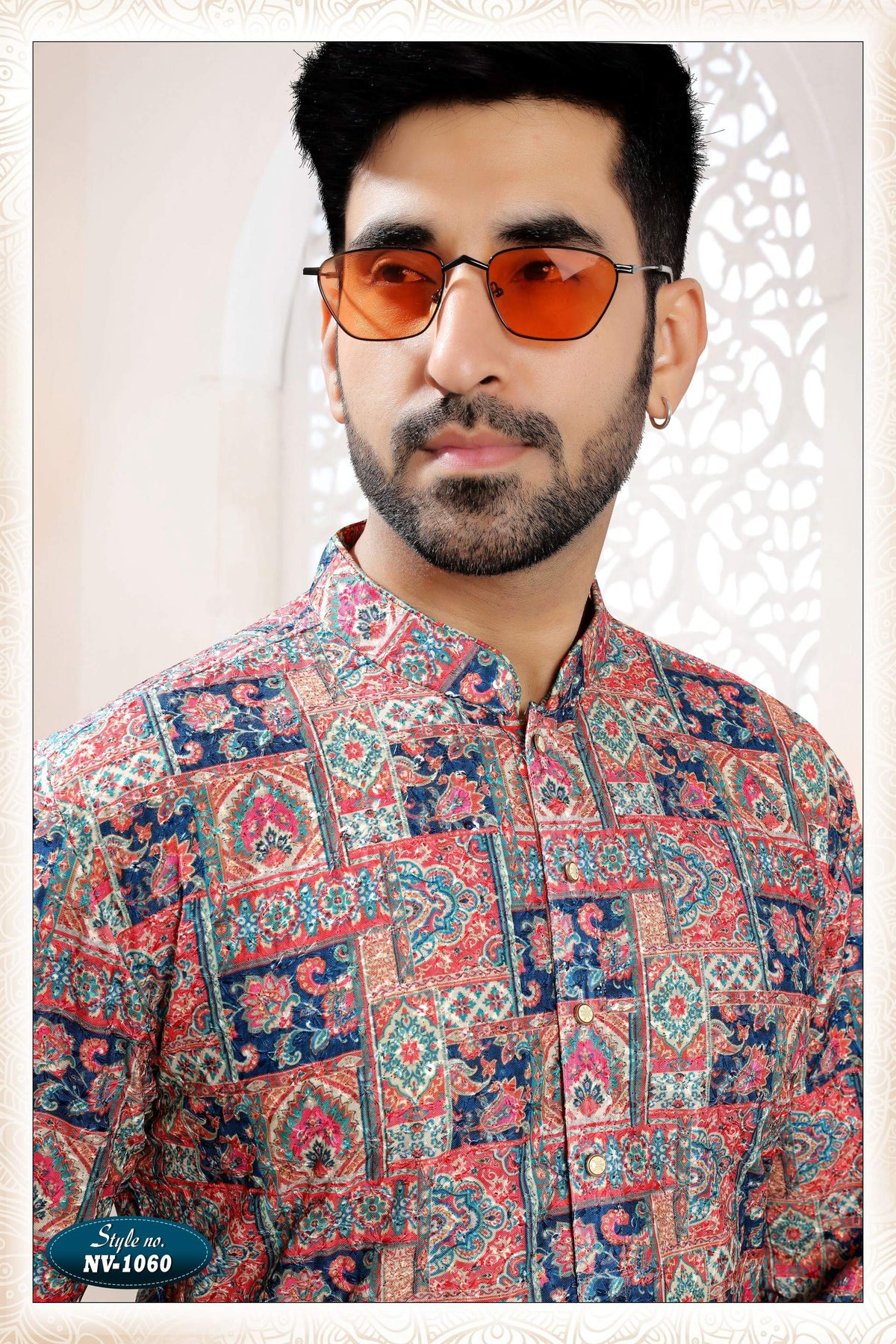 Joban Fashion Men's Cream Base Straight Rayon Thread And Sequence Embroidery All Over Kurta Set | Grocsy