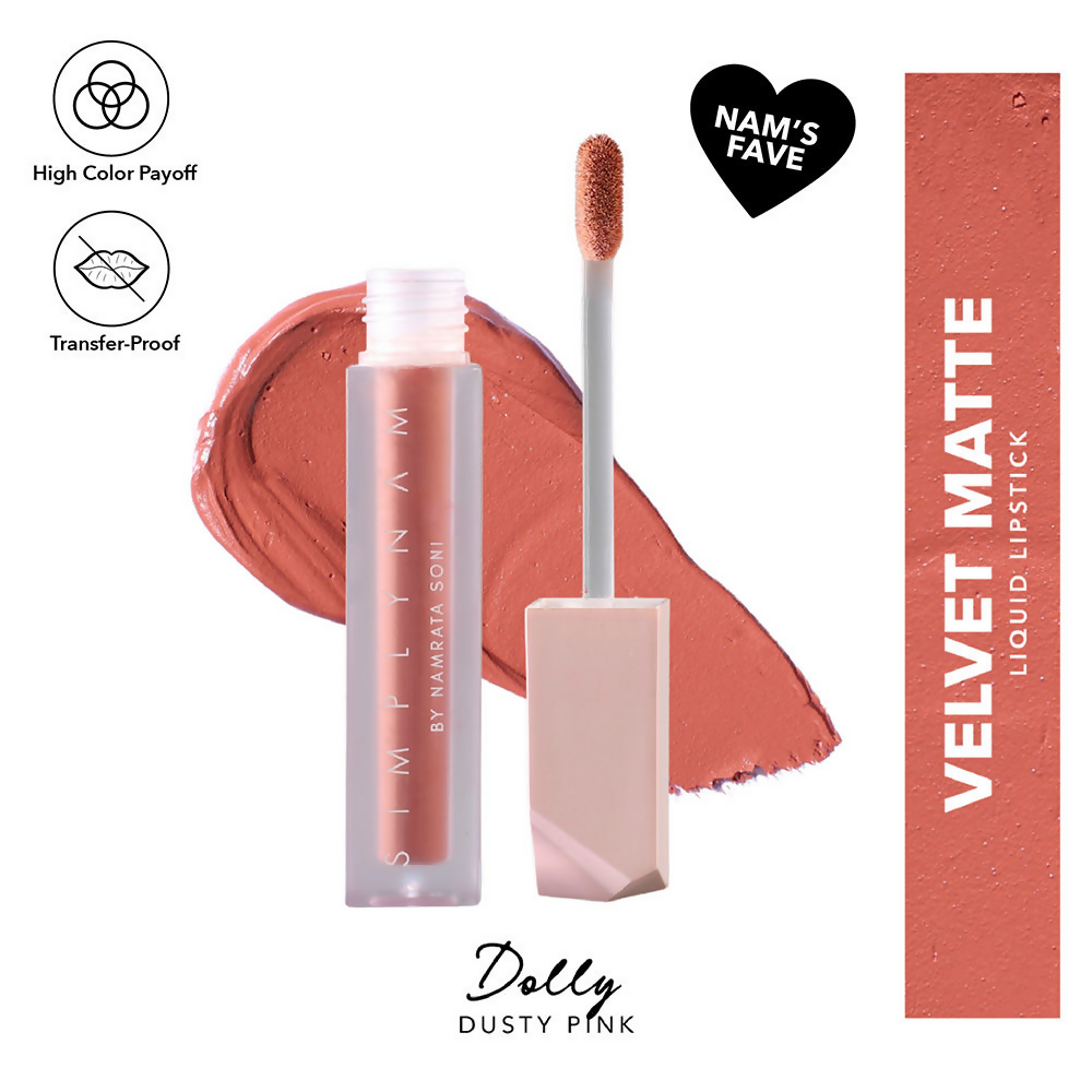 Simply Nam Velvet Matte Liquid Lipstick - Dolly | Grocsy