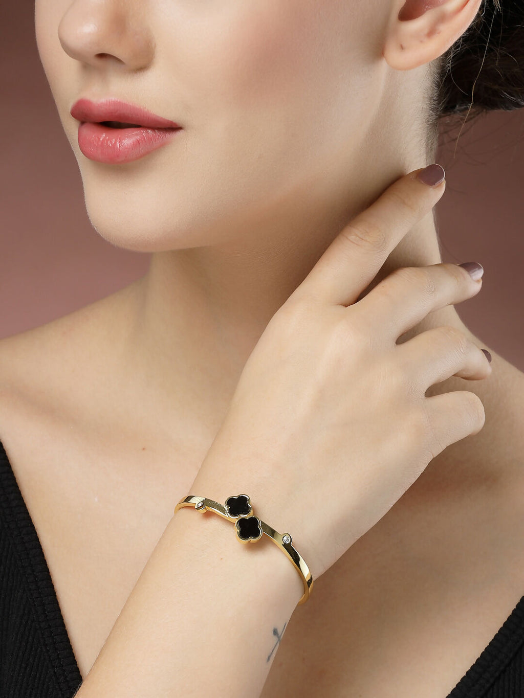 NVR Women's Gold-Polished Cuff Bracelet