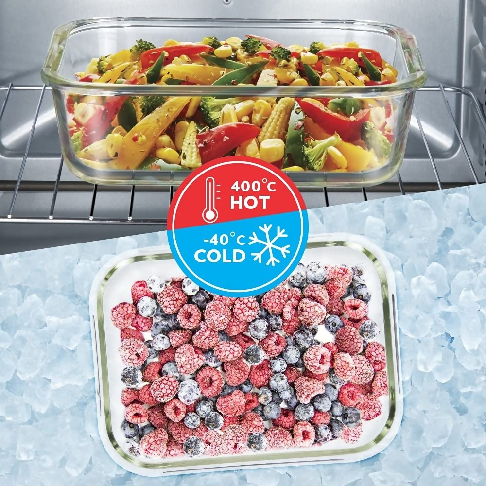 Borosil Klip N Store Glass Storage Containers - Set of 2 | Grocsy
