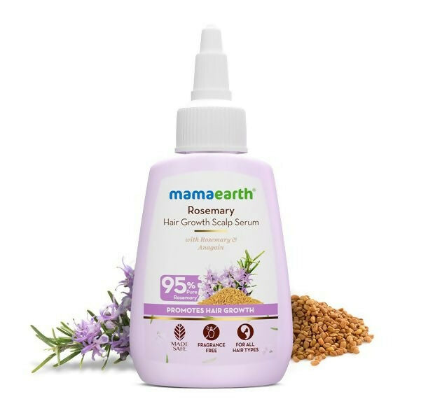 Mamaearth Rosemary Hair Growth Scalp Serum with 95% Pure Rosemary Oil | Grocsy