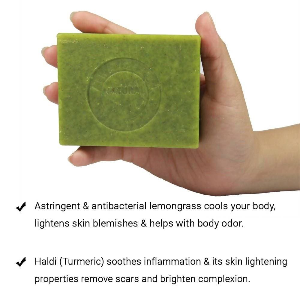 Soulflower Lemongrass Haldi Handmade Soap | Grocsy