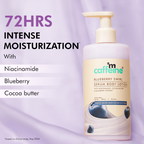 mCaffeine Blueberry Swirl Serum Body Lotion 72 hrs Deep Moisturization With Niacinamide | Grocsy