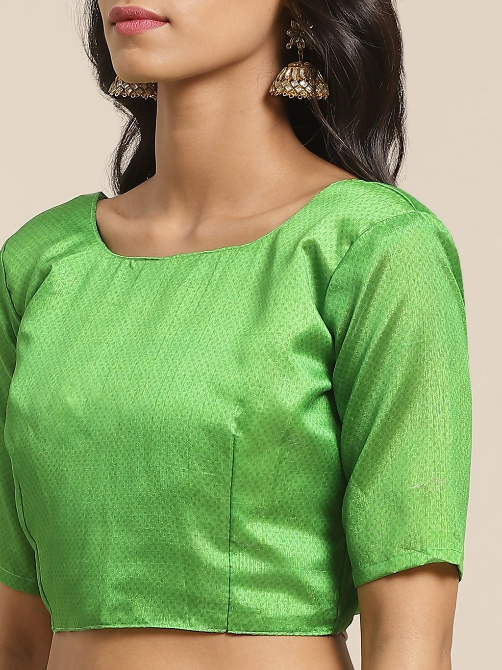 Saree Mall Green & Beige Printed Saree | Grocsy