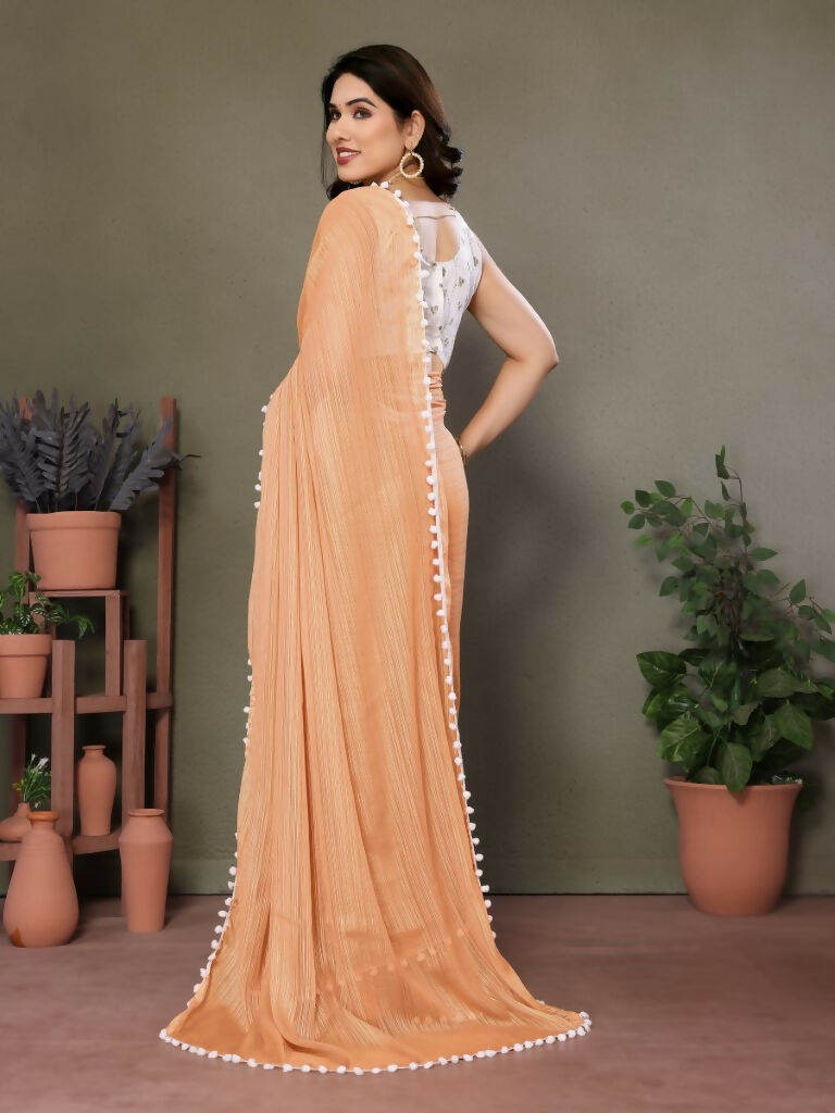 Designer Partywear Yellow Banglor Fancy Saree - Kanak | Grocsy