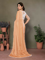 Designer Partywear Yellow Banglor Fancy Saree - Kanak | Grocsy