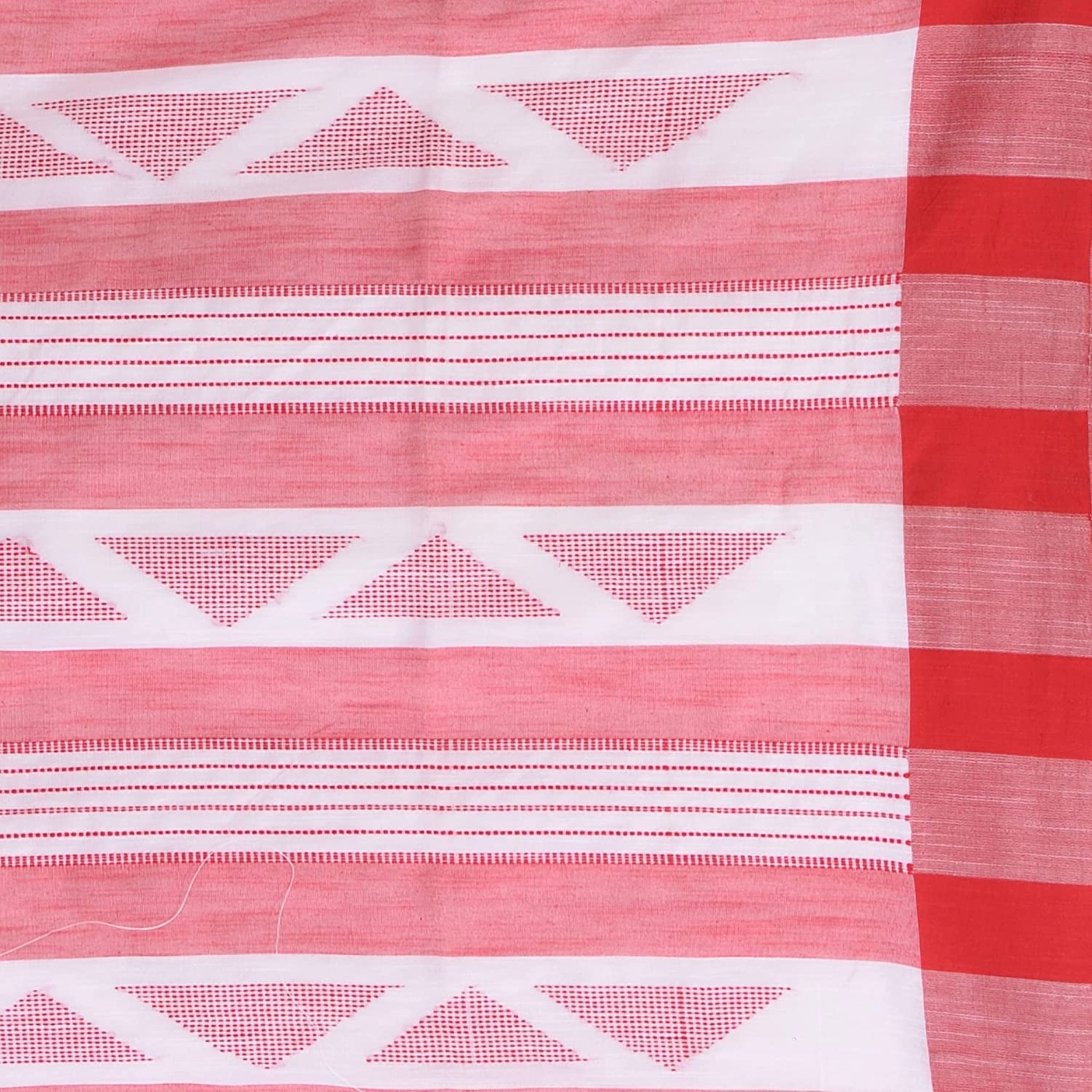 Piyari Fashion Handloom White Cotton Saree | Grocsy