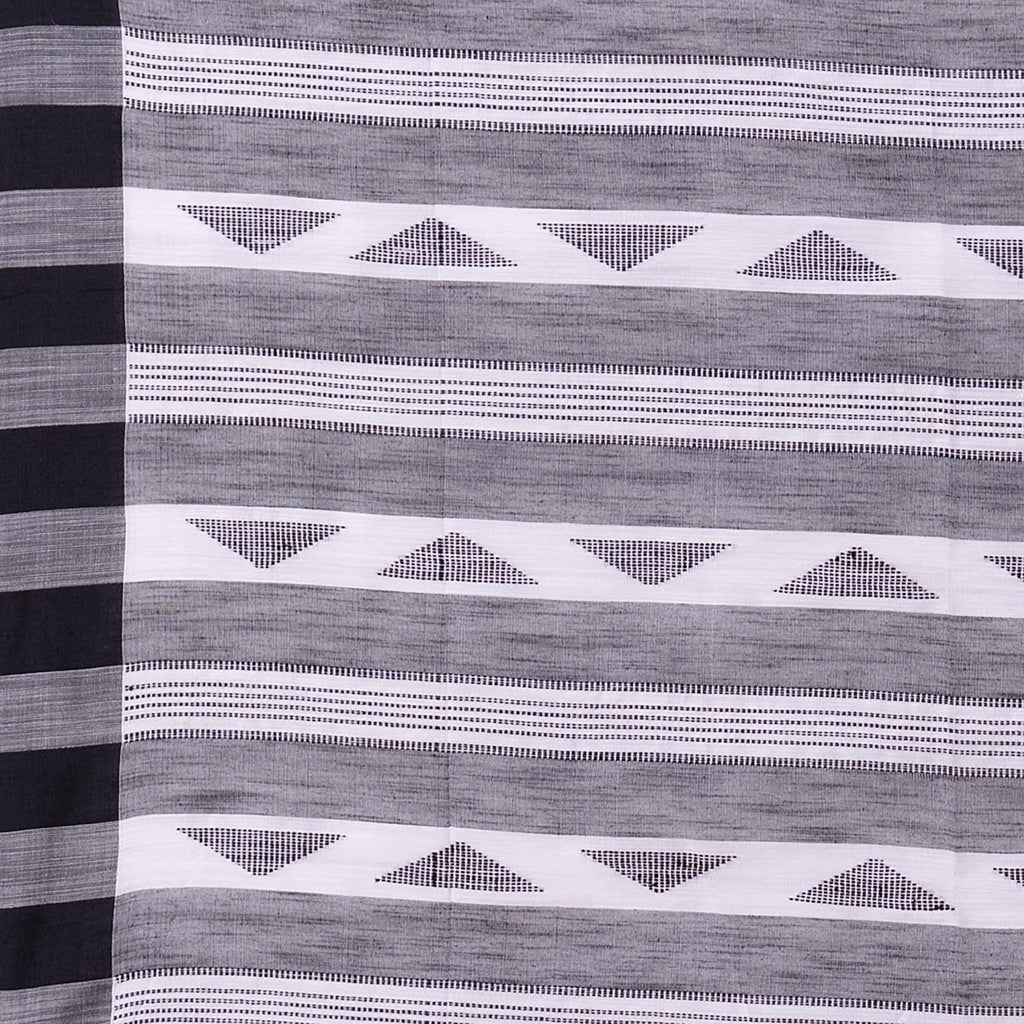 Piyari Fashion Handloom White Cotton Saree | Grocsy