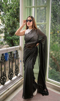 Piyari Fashion Handloom Black Cotton Saree | Grocsy