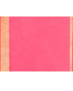 Piyari Fashion Women`s Cotton Silk Rani Pink Handloom Saree With Blouse | Grocsy