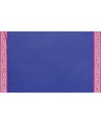 Piyari Fashion Women`s Cotton Silk Royel Blue Handloom Saree With Blouse | Grocsy