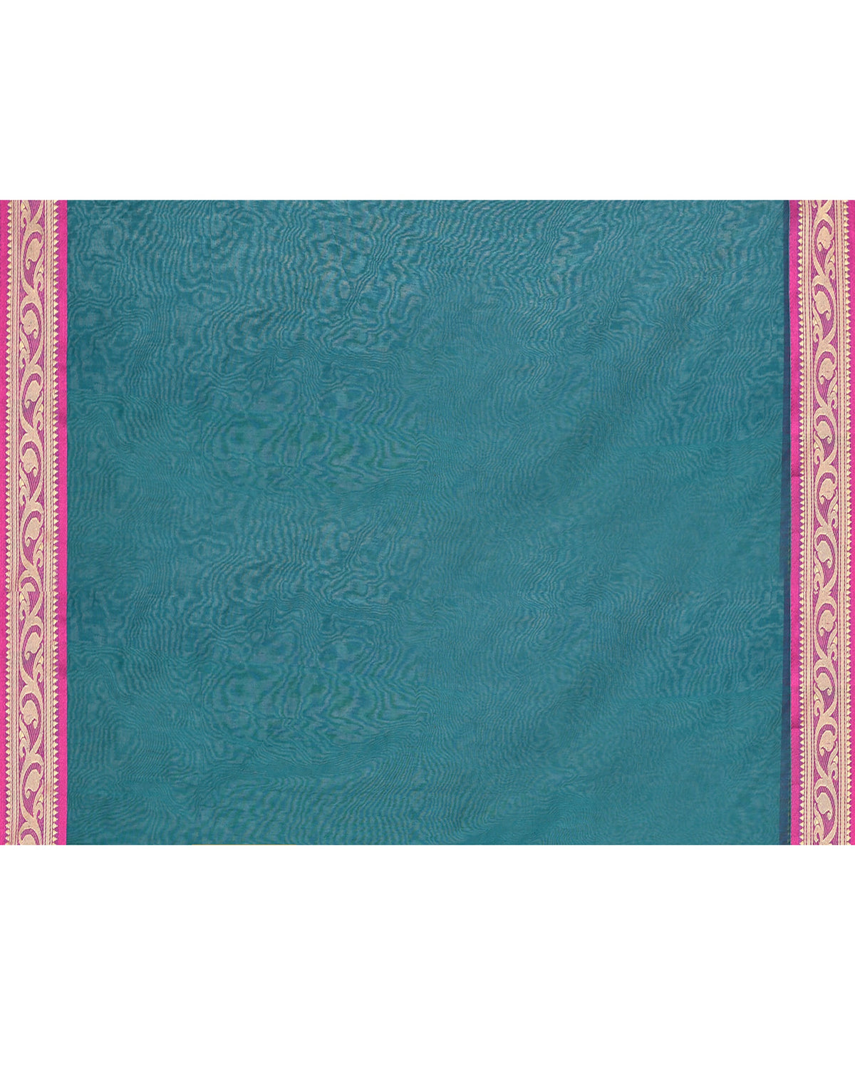 Piyari Fashion Women`s Cotton Silk Teal Handloom Saree With Blouse | Grocsy