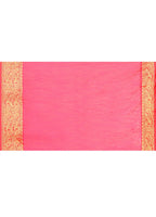 Piyari Fashion Women`s Cotton Blend Rani Handloom Saree With Blouse | Grocsy