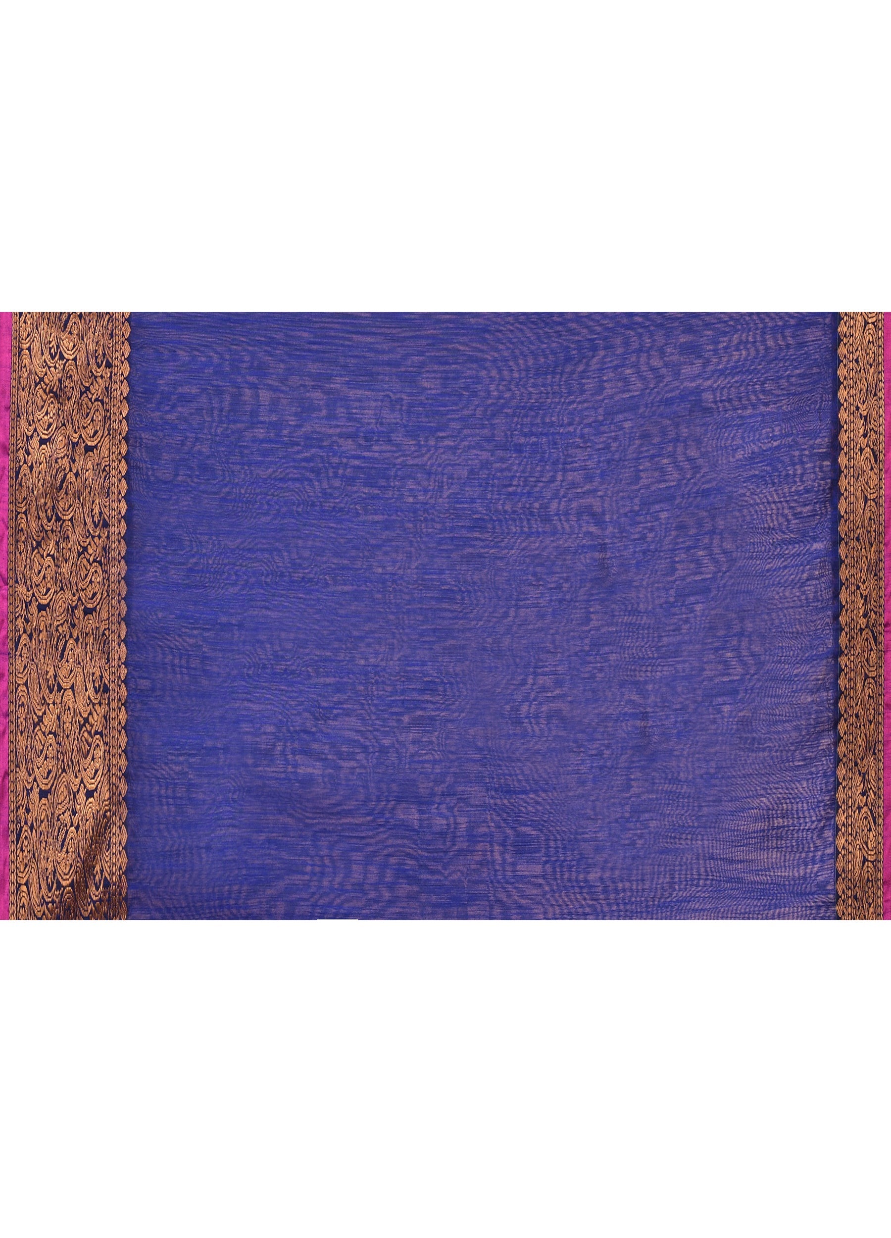Piyari Fashion Women`s Cotton Blend Royel Blue Handloom Saree With Blouse | Grocsy