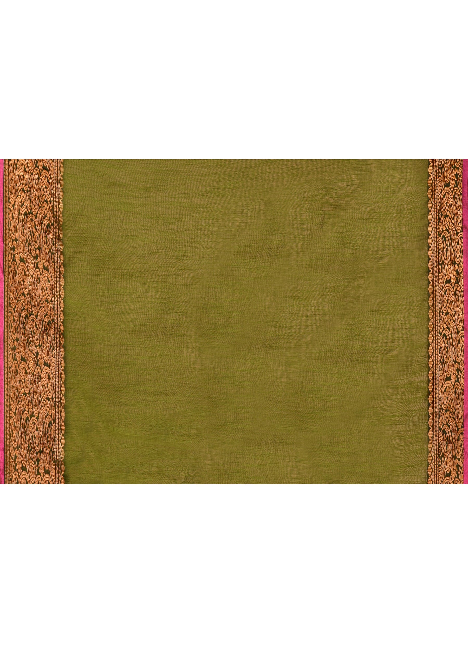Piyari Fashion Women`s Cotton Blend Moss Green Handloom Saree With Blouse | Grocsy