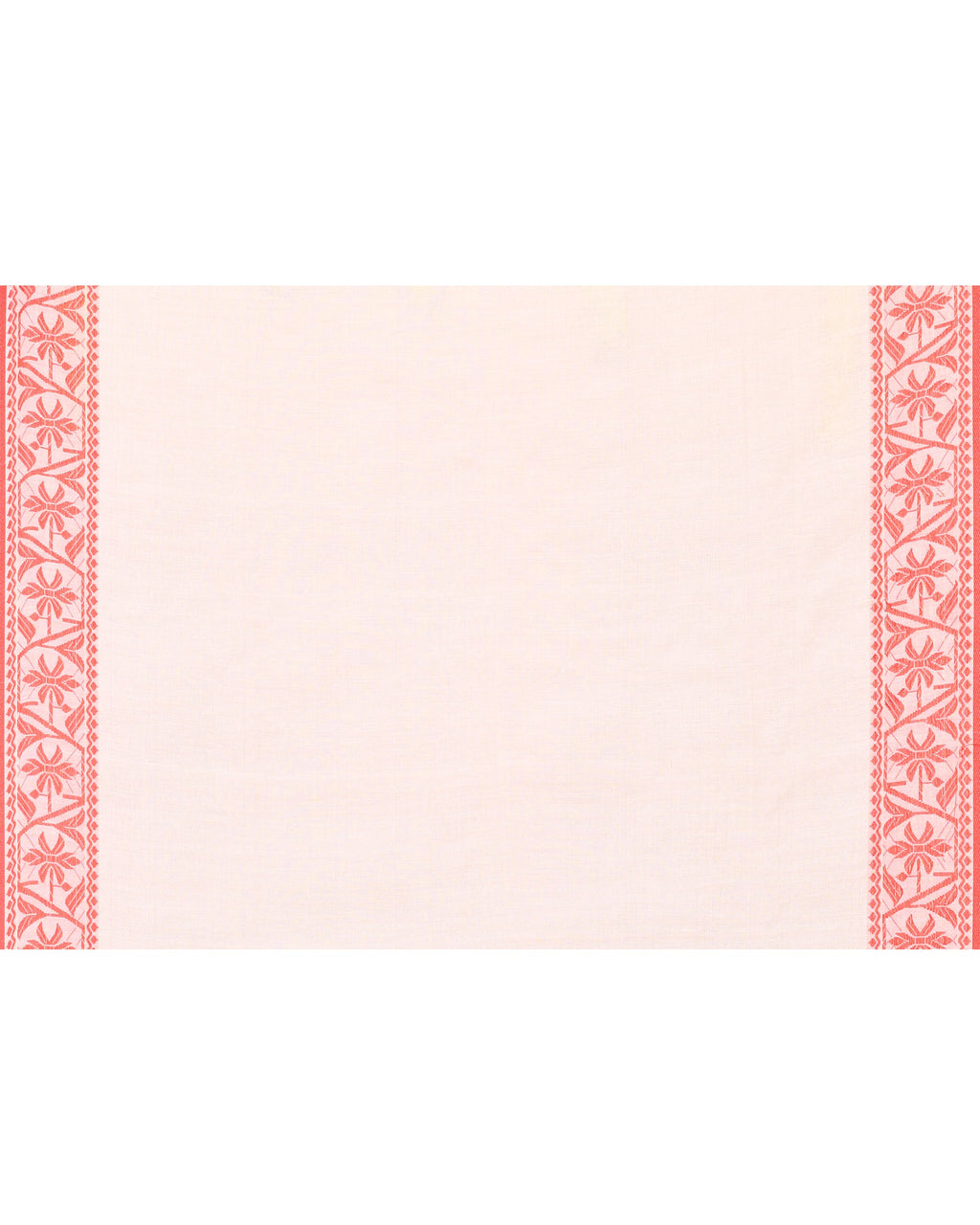 Piyari Fashion Women's White Cotton Handloom Saree | Grocsy