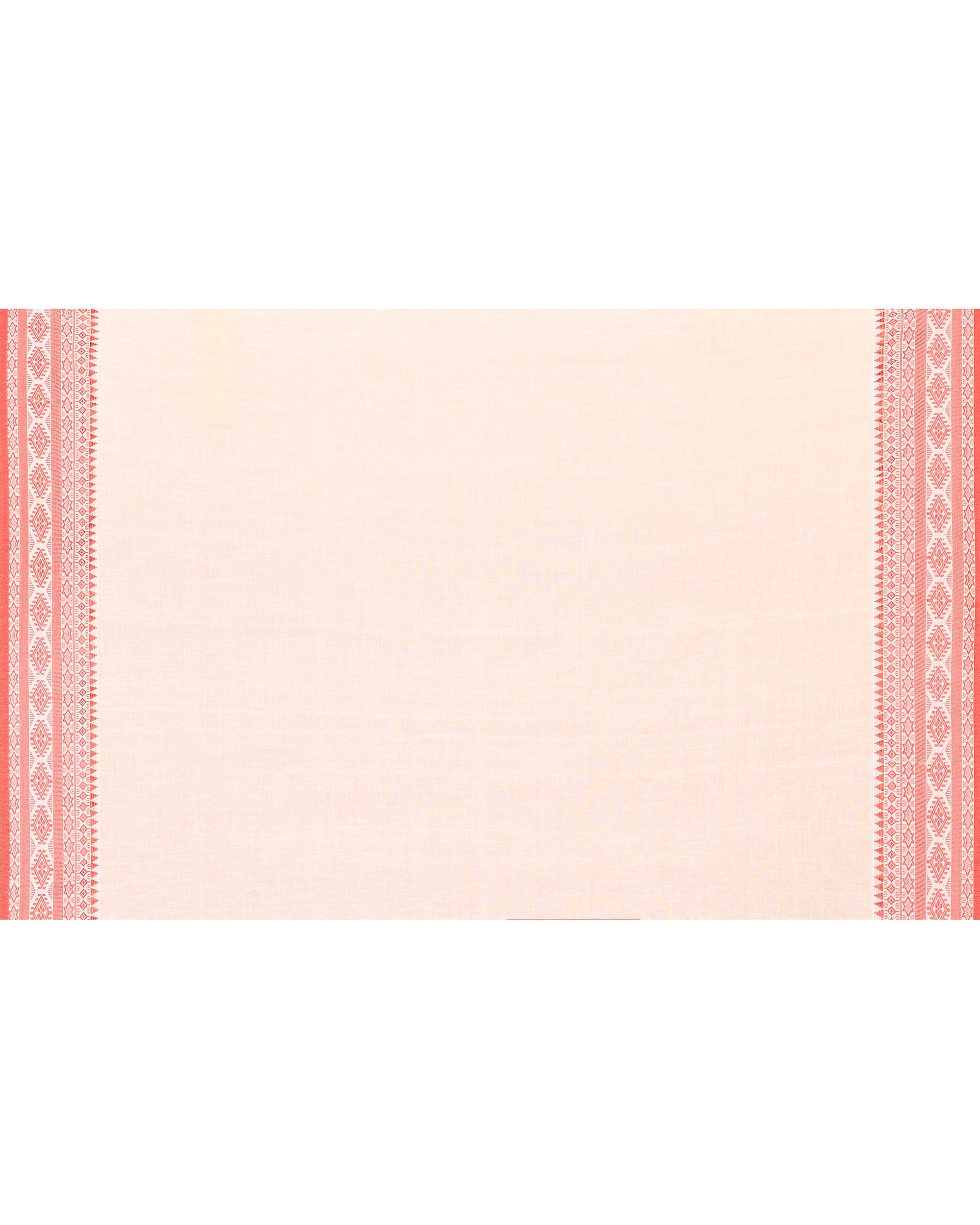 Piyari Fashion Women's White Cotton Handloom Jamdani Saree | Grocsy